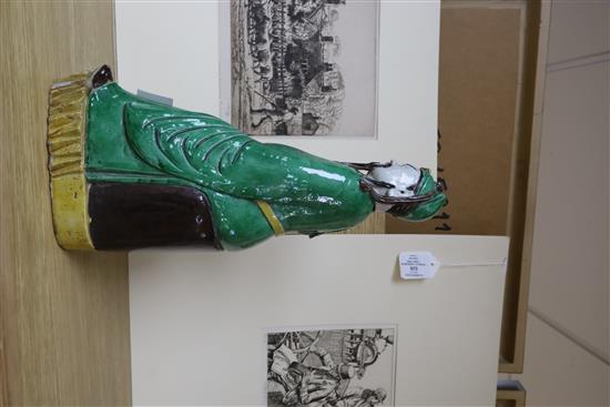 A Japanese pottery figure of a sage